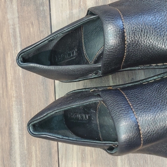 Born Women Y2K Leather Slip On Wedge Clogs shoes sz 7 - Picture 11 of 12